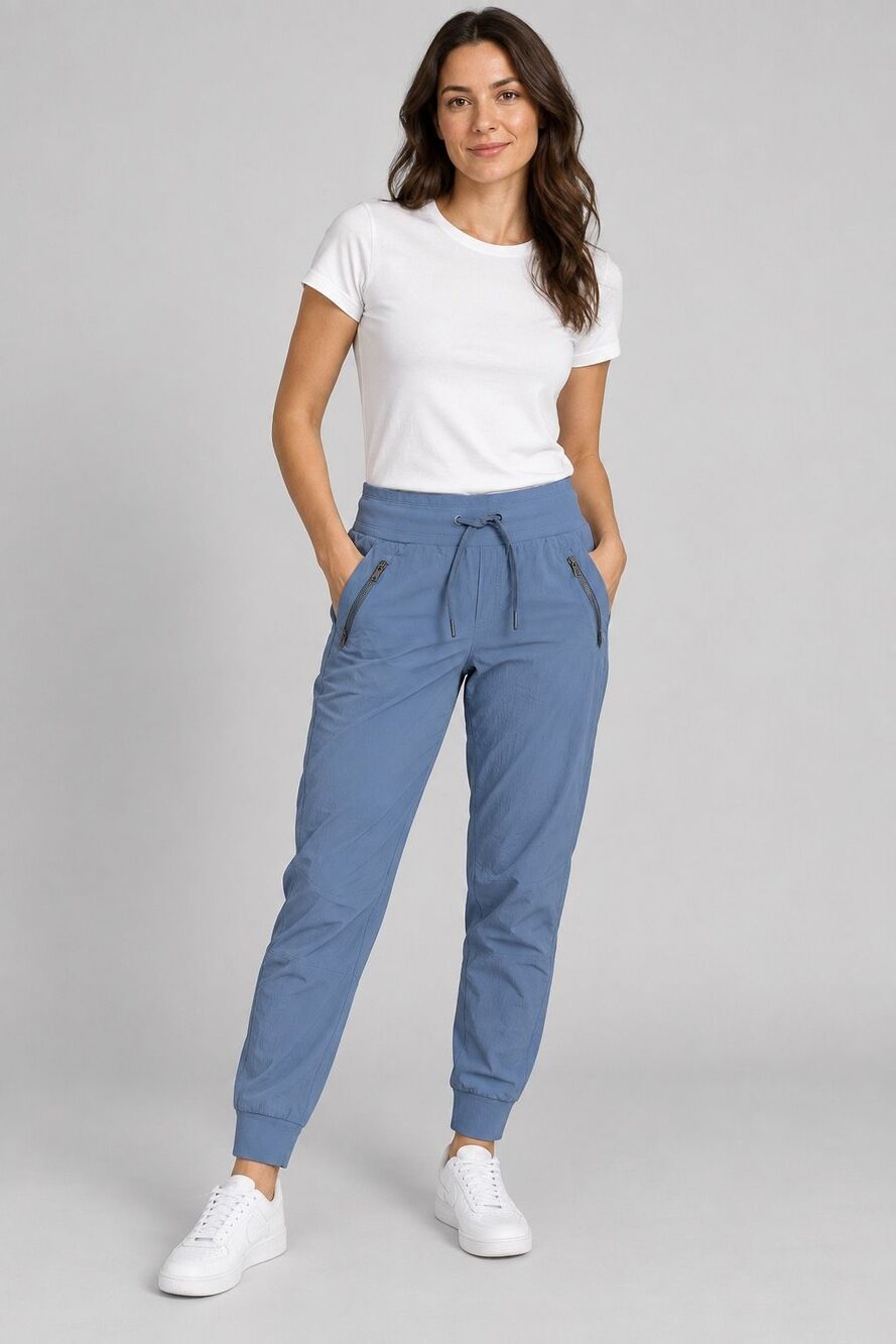 Athleta Trekkie North Jogger Women’s Size 4 Blue Stretch Zip Pocket Pants